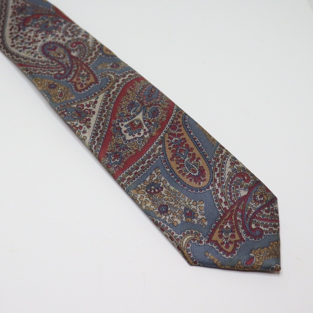 Resilio Necktie 3.25" Blue Paisley Mens Silk Collegiate Formal Accessory